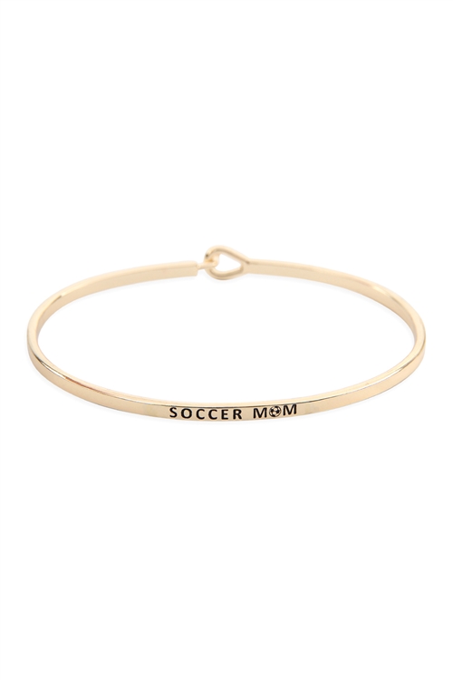 S22-13-4-B4484GD - SOCCER MOM FASHION BANGLE GOLD/1PC