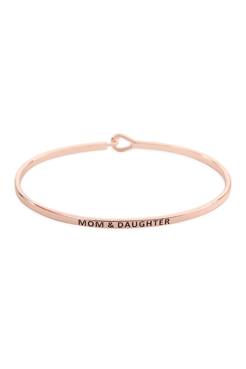 S22-11-1-B4532RG - MOM AND DAUGHTER FASHION BANGLE - ROSE GOLD/1PC