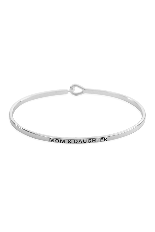 S22-11-1-B4532RH - MOM AND DAUGHTER FASHION BANGLE SILVER/1PC