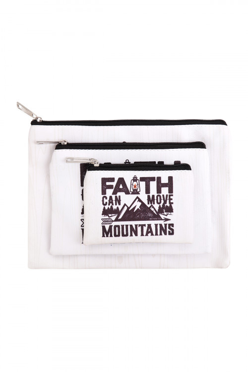 S22-11-2-BG326X280 - FAITH  PRINT BAGS 3 SETS POUCHES/6PCS