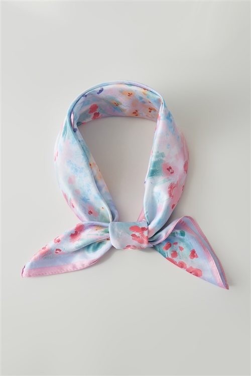 S30-1-1-BS0057 - FLORAL PRINT BANDANA-PINK/6PCS