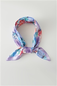 S30-1-1-BS0063 - FLORAL PRINT BANDANA-PURPLE/6PCS