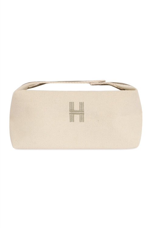 S24-1-2-CB5345IV - BRIDE A BRAC CANVAS COSMETIC BAG-IVORY/1PC