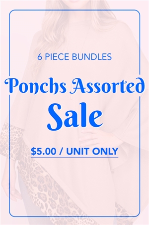 S12-1-1 - PONCHO ASSORTED SAMPLE SALE