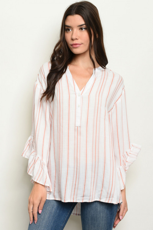 S14-12-4-T24450 PINK STRIPES TOP 3-2-2