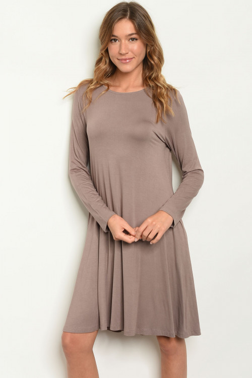S17-8-2-D5239 TAUPE DRESS 1-1-1