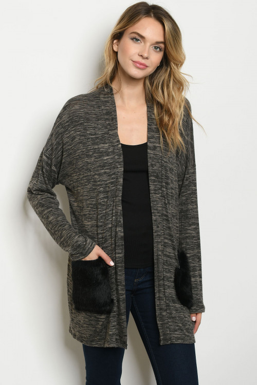 C88-A-1-C7681 CHARCOAL SWEATER 2-1-2