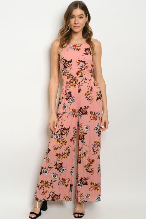 S21-6-2-J181361 PINK FLORAL JUMPSUIT 2-2-2