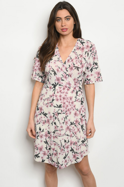 S17-11-2-D1334 IVORY FLORAL DRESS 1-1-1