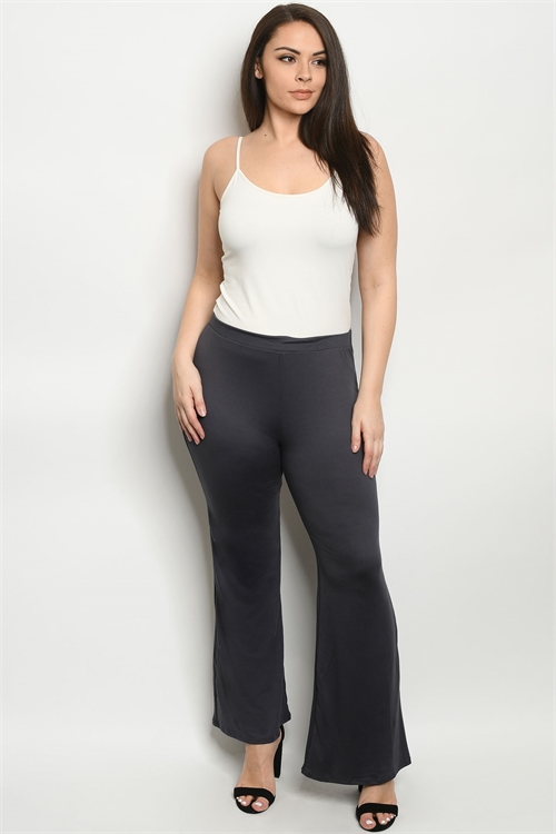 C7-A-1-P5085XS CHARCOAL PLUS SIZE PANTS 2-2-2