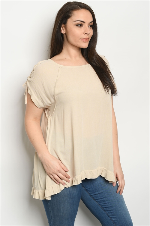 S23-13-3-T82192XS NUDE PLUS SIZE TOP 2-2-2