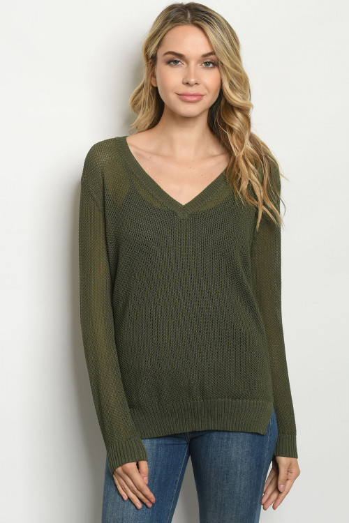 S13-1-1-T8124 OLIVE TOP 2-2-2