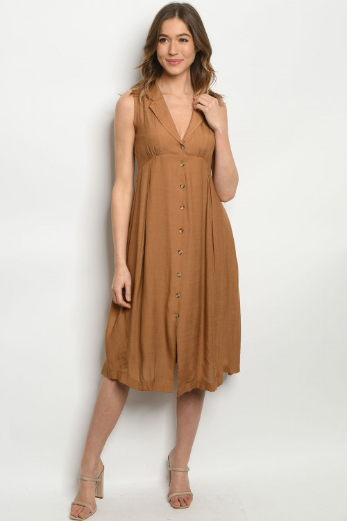 S19-9-3-D181602 CAMEL DRESS 2-2-2