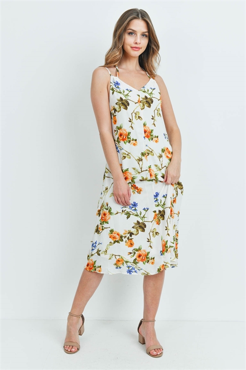 S7-3-2-D32574 IVORY FLORAL DRESS 2-2-2 (NOW $3.50 ONLY!)