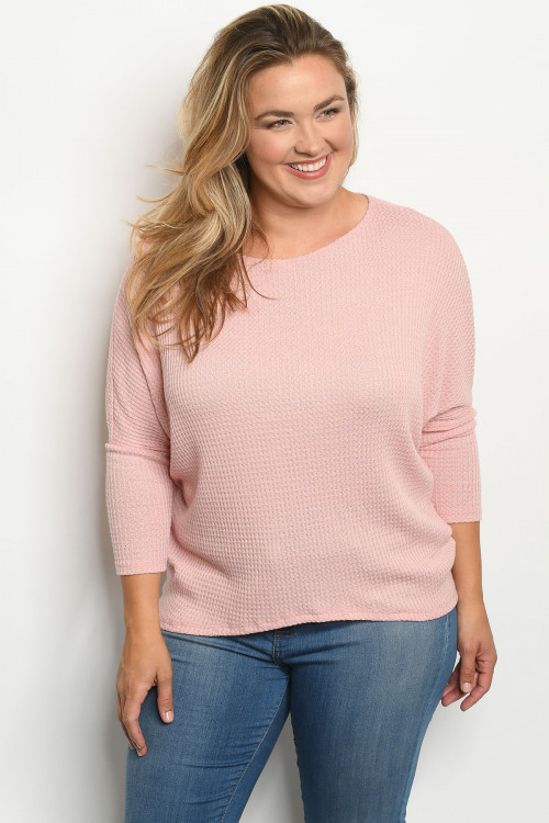 C71-A-2-T1973X PINK PLUS SIZE TOP 2-2-2