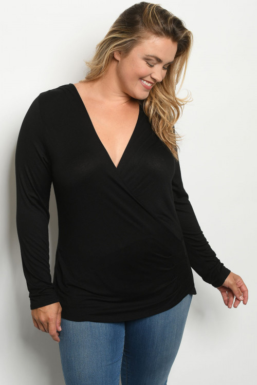 S18-12-1-T3263X BLACK PLUS SIZE TOP 2-2-2