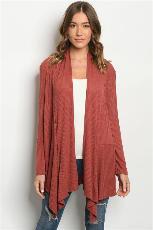 C40-A-1-C31190 BRICK CARDIGAN 2-2-2