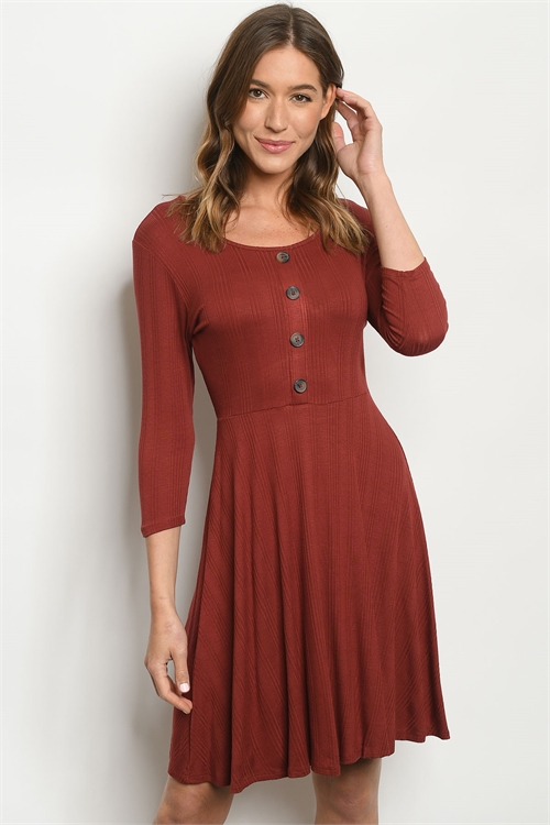 C39-A-1-D5751 RUST DRESS 2-2-2