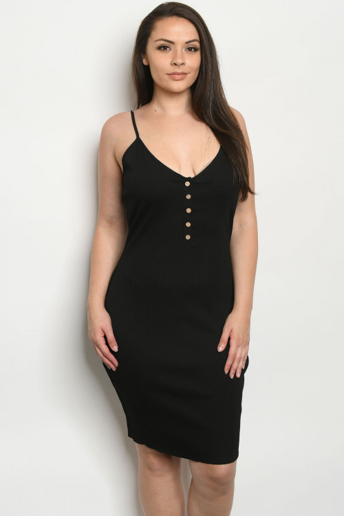 C10-A-1-D13026X BLACK PLUS SIZE DRESS 2-2-2