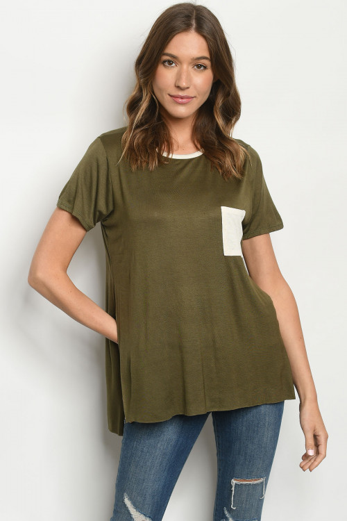 C33-A-1-T8639 OLIVE TOP 2-2-2