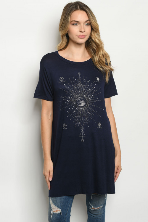 C61-A-3-TK7156 NAVY TOP 2-2-2