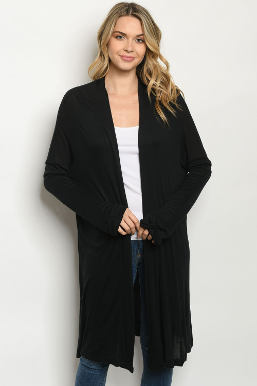 C14-A-2-C4631 BLACK CARDIGAN 3-2-1