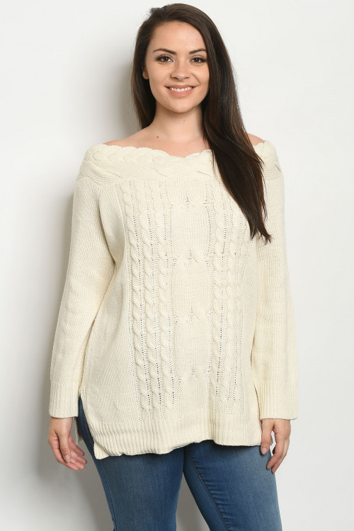 S25-8-1-S1072X IVORY PLUS SIZE SWEATER 3-3