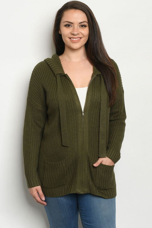 S19-12-3-S1282X OLIVE PLUS SIZE SWEATER 4-2
