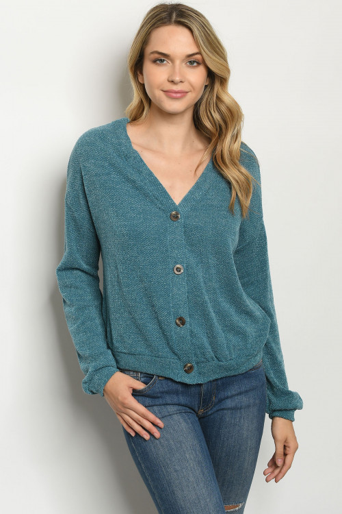 S22-6-3-T8356 TEAL SWEATER 2-2-2
