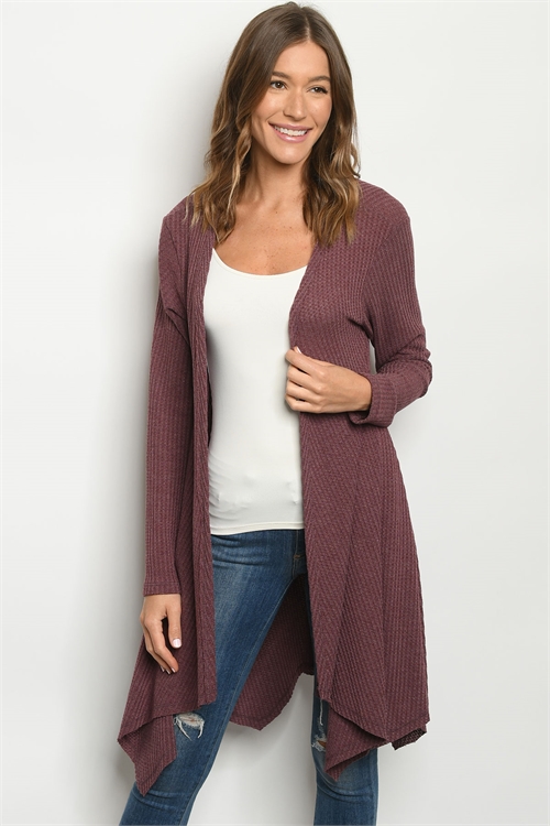 S10-15-3-C1657 PLUM CARDIGAN 3-2-2