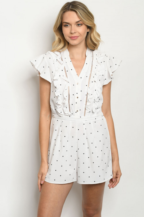 S18-5-1-R81998 OFF WHITE WITH DOTS ROMPER 2-2-2