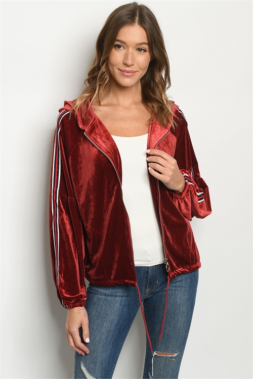 S15-3-1-J90750 BRICK VELVET JACKET 2-2-2