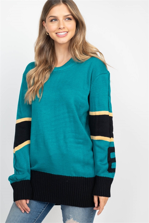 S20-10-3-S3029 EMERALD BLACK SWEATER / 4PCS