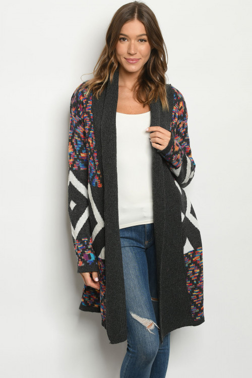 S15-10-1-P6130-2018 GRAY MULTI PONCHO 2-2-2