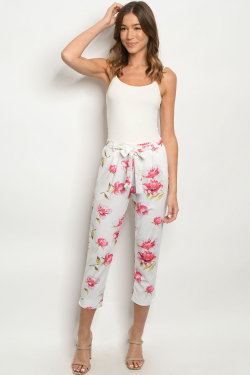 S10-20-1-P058 WHITE FLORAL PANTS 2-2-2