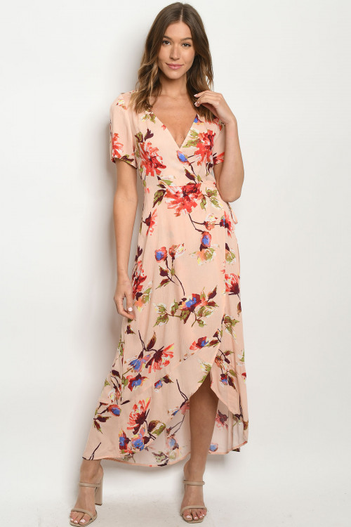 S18-2-1-D20680 BLUSH FLORAL DRESS 2-2-2