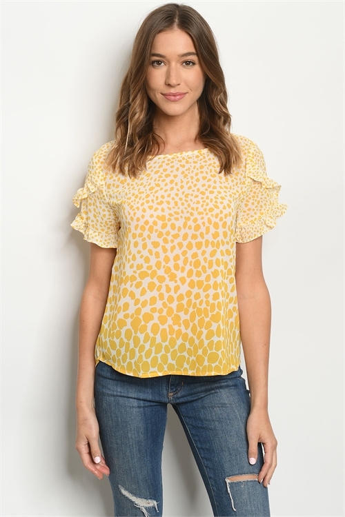 S15-11-4-T51023 MUSTARD IVORY TOP 2-2-2