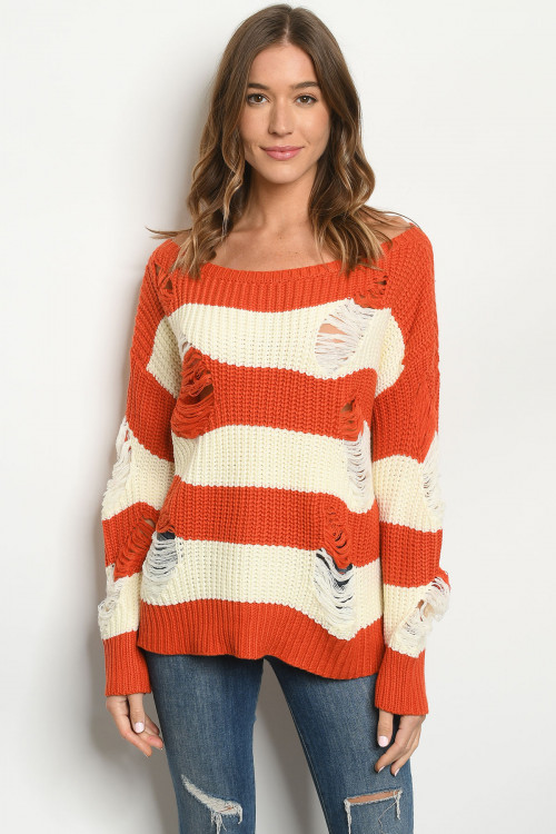 S25-3-2-S12022 IVORY RUST SWEATER 3-3