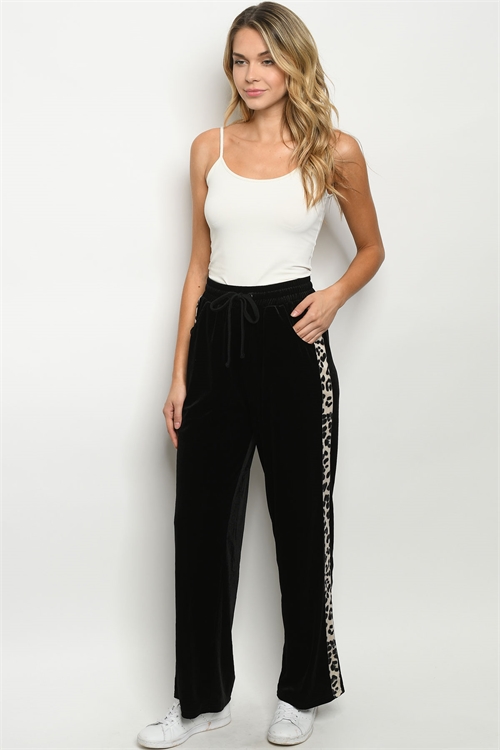 S18-8-2-P4617 BLACK VELVET PANTS 4-2-1