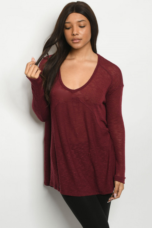 S8-13-2-T7649 BURGUNDY TOP 3-3