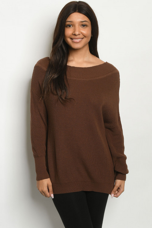 S25-5-2-S2009 BROWN SWEATER 2-2-2