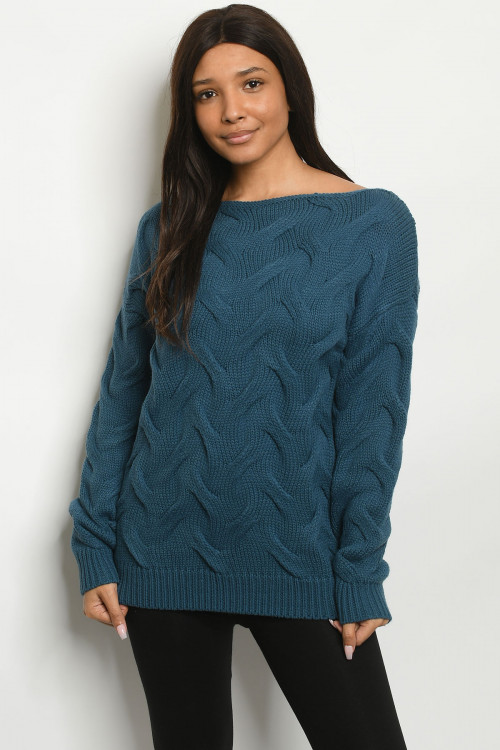 S24-8-2-S0067 TEAL SWEATER 3-2-2