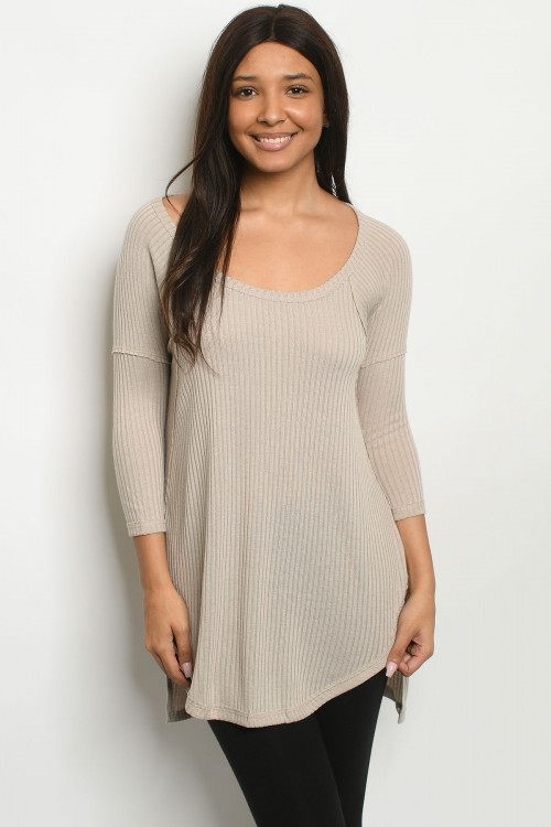 S25-6-1-T7968 TAUPE TOP 2-2-2