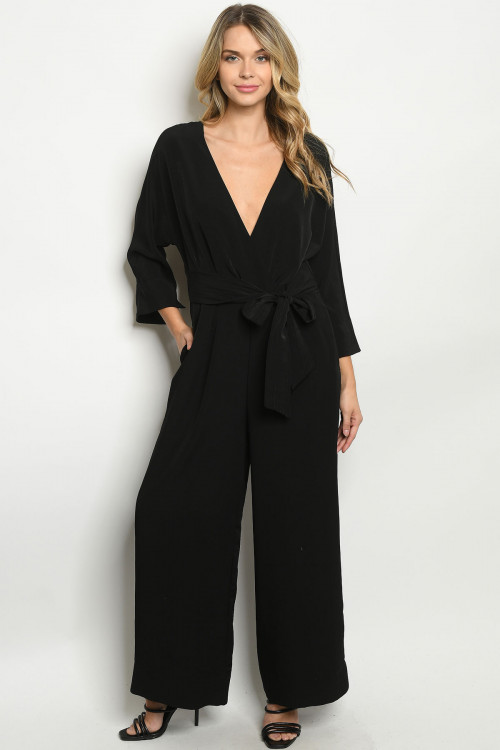 S9-5-3-J70088 BLACK JUMPSUIT 3-2-1