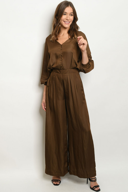 S11-7-1-J70091 BROWN JUMPSUIT 3-2-1