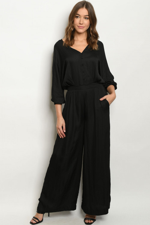 SA3-5-2-J70091 BLACK JUMPSUIT 3-2-1