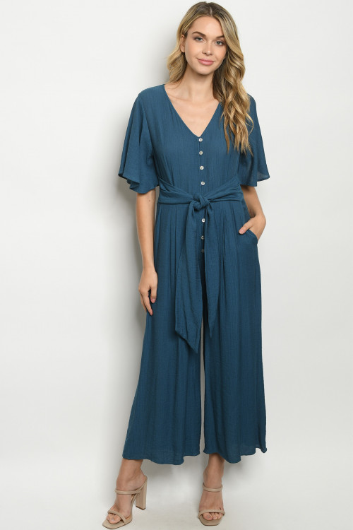 S18-13-1-J3402 TEAL JUMPSUIT 2-2-2