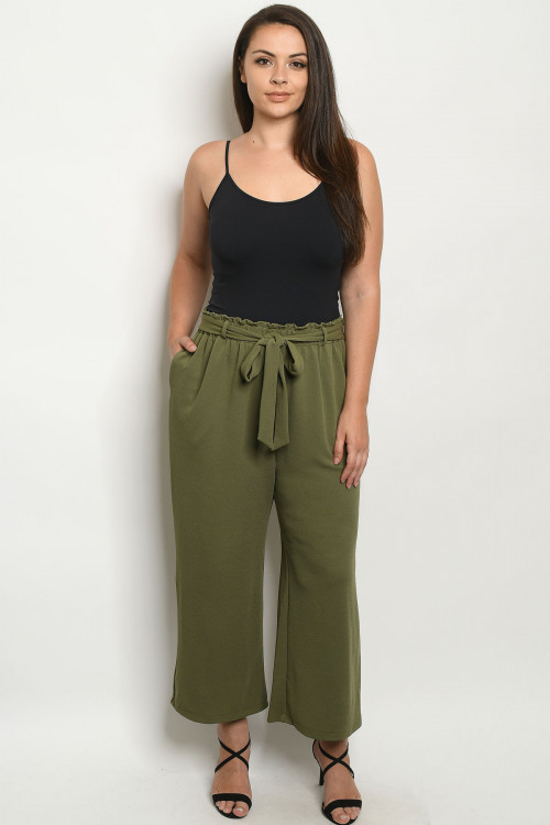 SA4-00-1-P4520X OLIVE PLUS SIZE PANTS 2-2-2