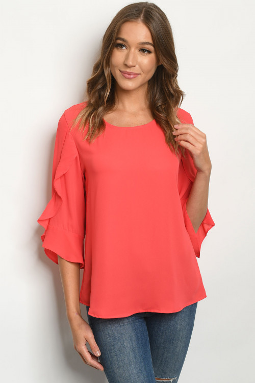 S23-13-3-T1088 CORAL TOP 2-2-2-2