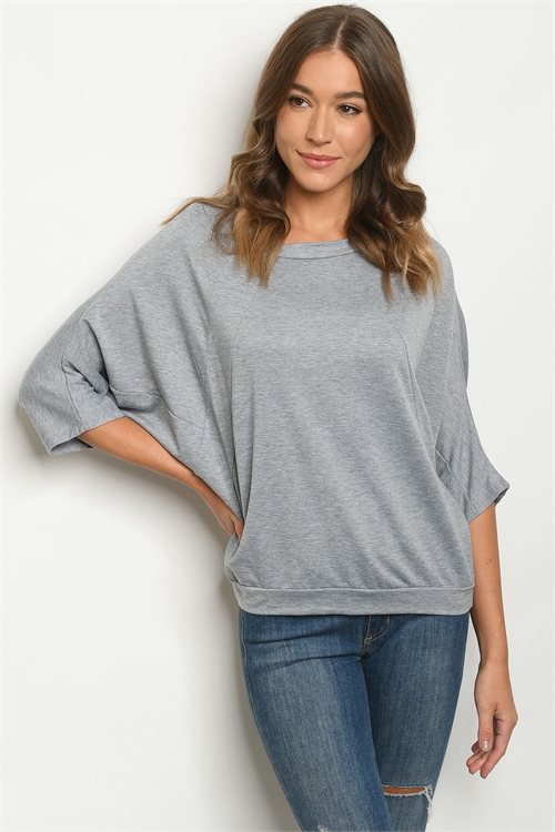 C21-B-2-T12300 GRAY TOP 2-2-2